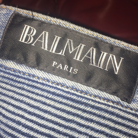 Balmain Slim Fit Stretch Cotton Demin Jeans